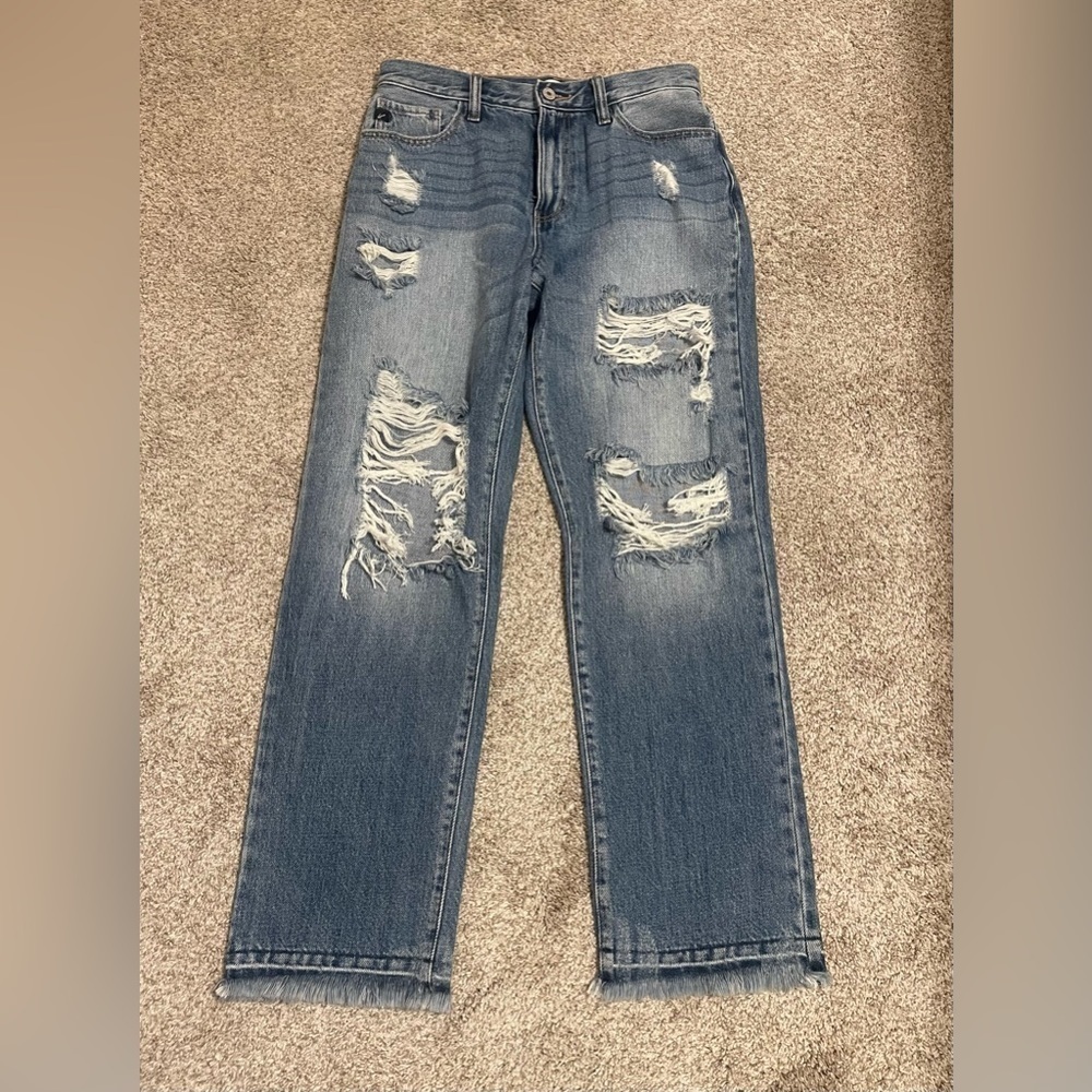 Kancan Distressed Mom Jeans